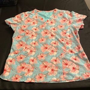 Hawaiian flowers | women’s scrub top